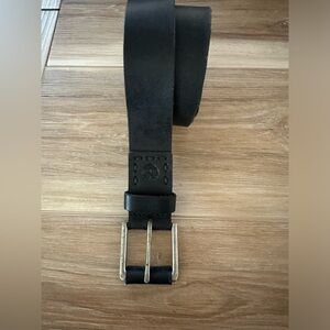 Timberland Black Leather Belt 34